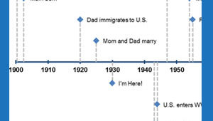 A mini-sample family timeline