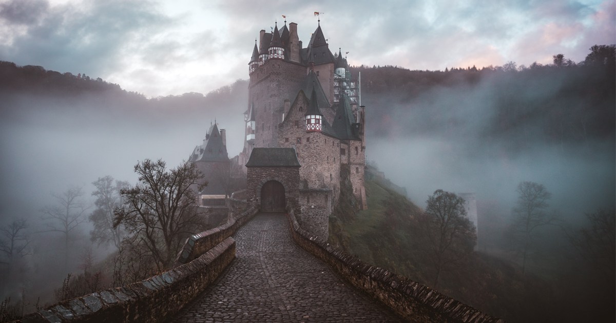Photo of a castle on a hill.